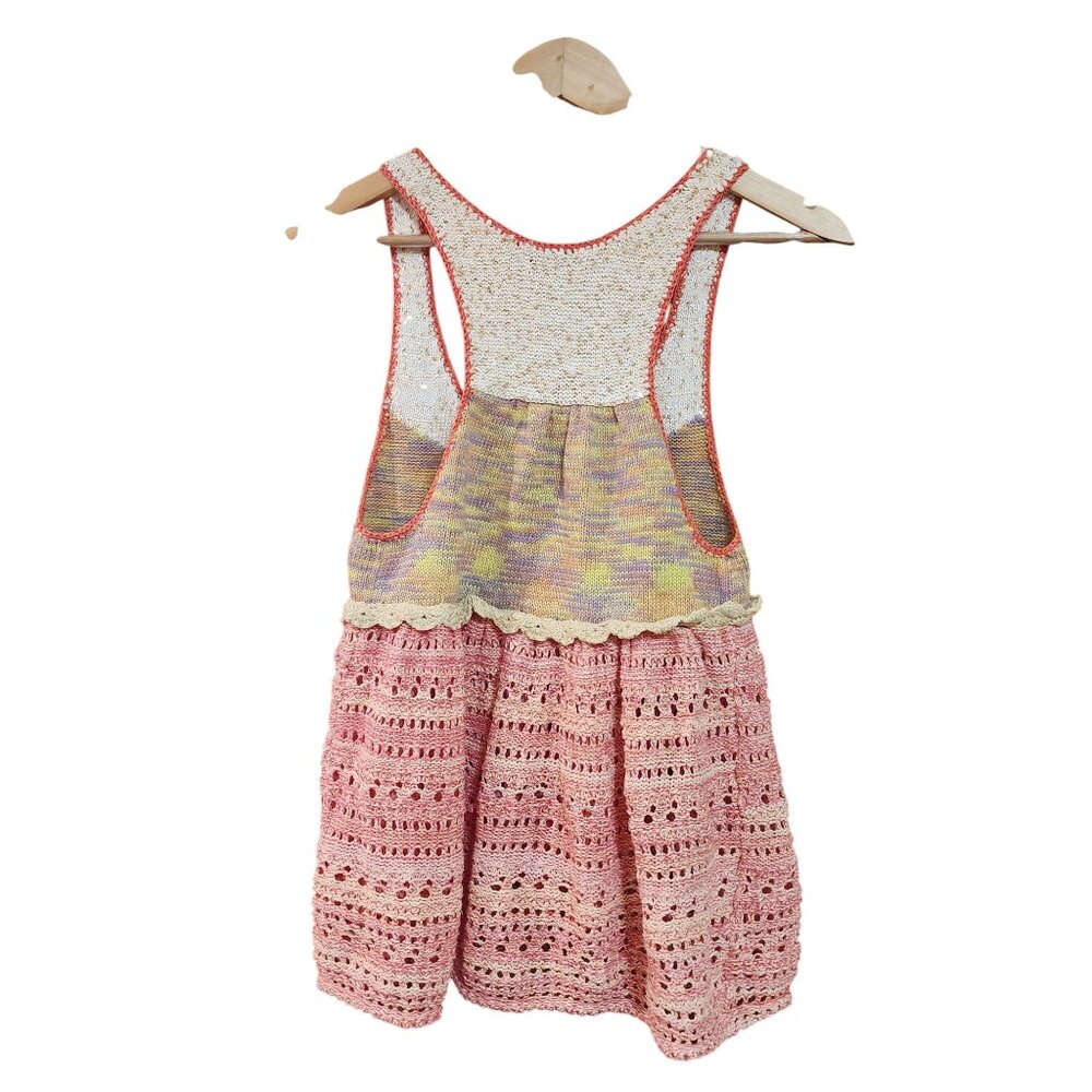 Free People Crochet Sequin Bohemian Tank Top Womens size XS - Picture 2 of 3